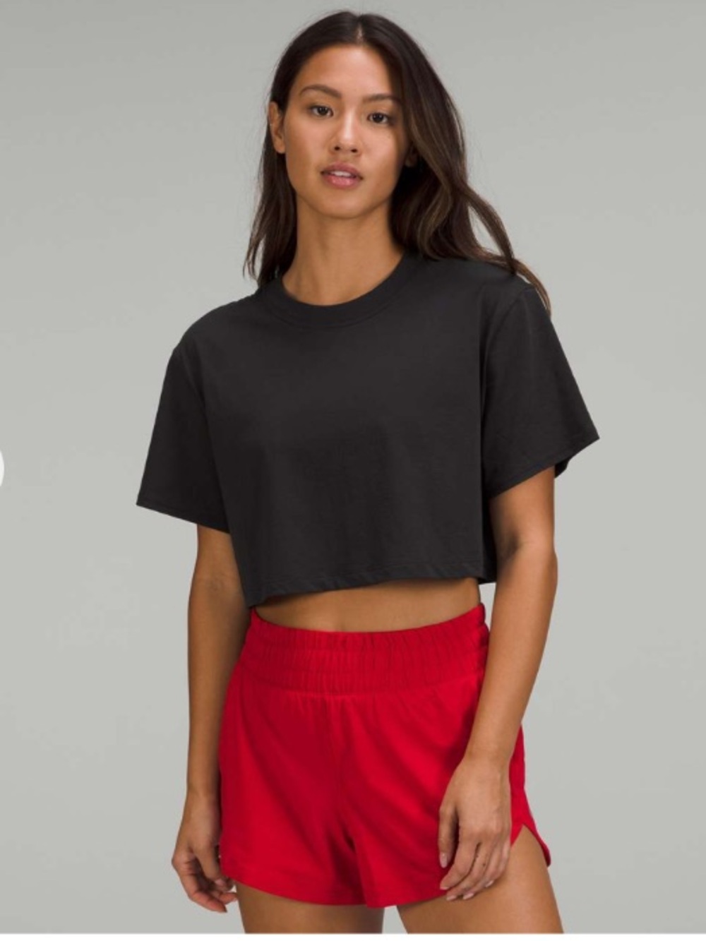 Lululemon All Yours Cropped T-Shirt Black Size 0